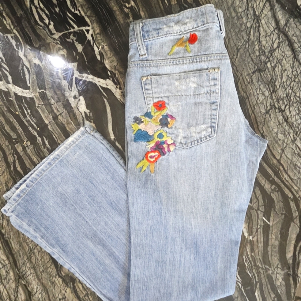 JOE'S JEANS 1971 women's flare leg embroidered denim